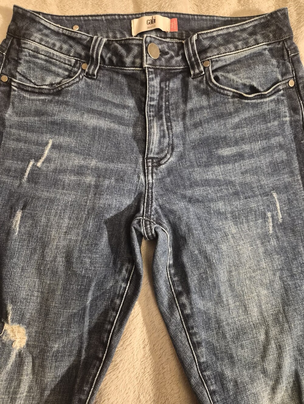 Cabi Tuxedo contrast side stripe skinny jeans 28